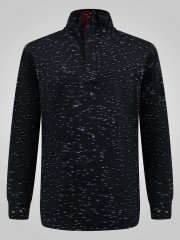 D555 Chandler Reno 1/4 Zip Neck Sweatshirt With Bear Logo Nero