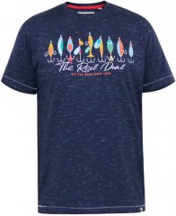 D555 Cropwell t-shirt con stampa da pesca blu navy