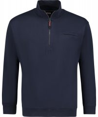 Adamo 159305 Felpa con collo alto e zip Blu scuro