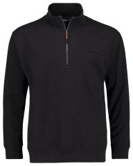 Adamo 159305 Felpa con collo alto e zip Nero