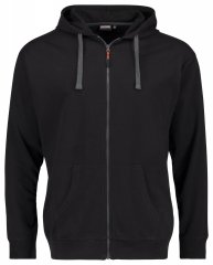 Adamo 159306 Felpa con cappuccio e zip Nero