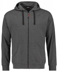 Adamo 159306 Felpa con cappuccio e zip Grigio scuro melange