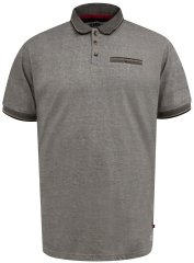 D555 Holyhead Polo testurizzata con taschino sul petto grigio