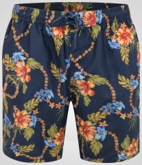 D555 Dawson AO Costume Da Bagno Hawaiano Con Stampa Blu Navy