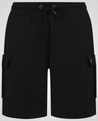 D555 Robinson 1 Shorts Cargo In Felpa Con Vita Elasticizzata Neri