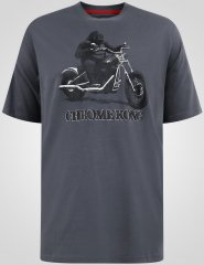 D555 Craig Gorilla Biker T-shirt Con Stampa Grigio Scuro