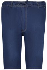 Adamo 199110 Pantaloncini in jeans con vita elasticizzata Blu scuro