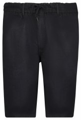 Adamo 199110 Pantaloncini in jeans con vita elasticizzata Nero