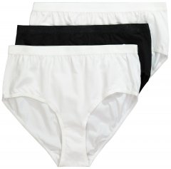 Ulla Popken 309783 Slip confezione da 3 Bianco