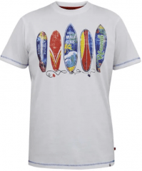 D555 Bridgford t-shirt con stampa surf bianca