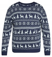 North Latitude 63144 Fjell Reindeer Knit Blu navy