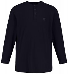 JP1880 702555 T-shirt Henley a maniche lunghe Blu scuro