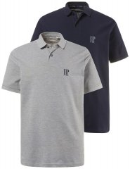 JP1880 704317 Polo confezione da 2 Blu scuro/Grigio melange