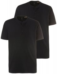 JP1880 708420 T-shirt Henley confezione da 2 Nero