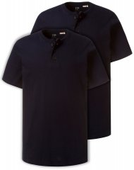 JP1880 708420 T-shirt Henley confezione da 2 Blu scuro