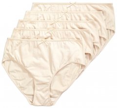 Ulla Popken 710201 Slip confezione da 5 Beige