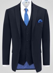 D555 Ted 4 Way Stretch Tailored Suit Jacket Blu navy