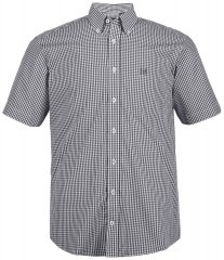 JP1880 722860 Camicia a quadretti a maniche corte Nero