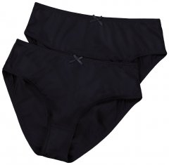 Ulla Popken 781658 Slip confezione da 2 Nero
