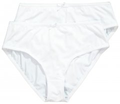 Ulla Popken 781658 Slip confezione da 2 Bianco