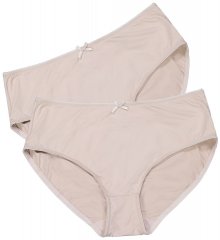 Ulla Popken 781658 Slip confezione da 2 Beige