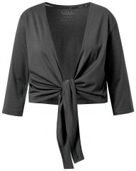 Ulla Popken 794514 Bolero in jersey da annodare Antracite