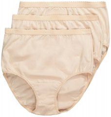 Ulla Popken 795269 Slip a vita alta confezione da 3 Bianco panna