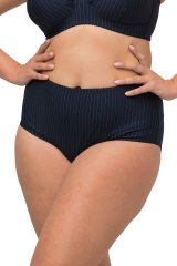 Ulla Popken 800279 Slip a righe confezione da 2 Blu scuro