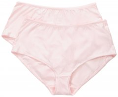 Ulla Popken 800279 Slip a righe confezione da 2 Rosa