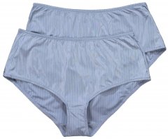 Ulla Popken 800279 Slip a righe confezione da 2 Azzurro