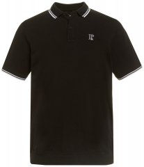 JP1880 802789 Polo con colletto a contrasto bianco Nero