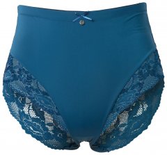 Ulla Popken 809385 Slip modellante con pizzo Petrolio