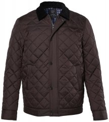 JP1880 811805 Giacca trapuntata con collo in velluto a coste Marrone nero