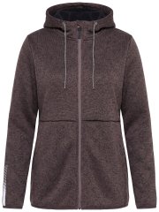 Ulla Popken 812880 Giacca in maglia pile con pile teddy Tortora