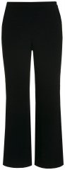 Ulla Popken 813306 Pantaloni da completo larghi con elastico in vita Nero