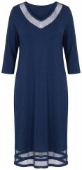 Ulla Popken 815333 Camicia da notte Blu scuro