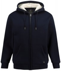 JP1880 820464 Giacca con cappuccio e fodera teddy Blu scuro