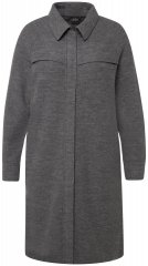 Ulla Popken 820516 Cappotto di lana Grigio melange