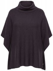 Ulla Popken 820620 Maglione poncho con collo alto Marrone mogano