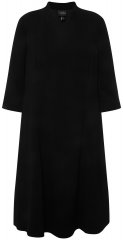 Ulla Popken 823290 Abito midi con scollo a V Nero