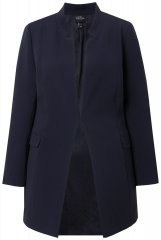 Ulla Popken 823318 Blazer con collo alto Blu scuro