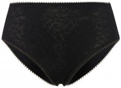 Ulla Popken 825790 Slip a fiori con pizzo Nero