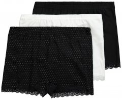 Ulla Popken 827286 Culotte confezione da 3 Nero