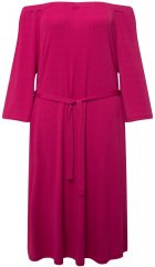 Ulla Popken 827740 Abito in jersey con maniche a 3/4 Rosa