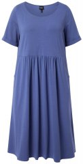 Ulla Popken 827920 Abito in jersey a maniche corte Blu