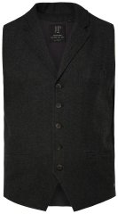 JP1880 828736 Gilet in tweed con dorso in maglia Nero
