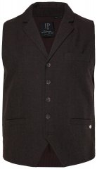 JP1880 828736 Gilet in tweed con dorso in maglia Marrone scuro