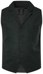 JP1880 828736 Gilet in tweed con dorso in maglia Verde bottiglia