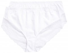 Ulla Popken 830094 Slip con pizzo confezione da 2 Bianco