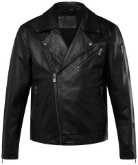 JP1880 830586 Giacca biker in nappa di agnello Nero